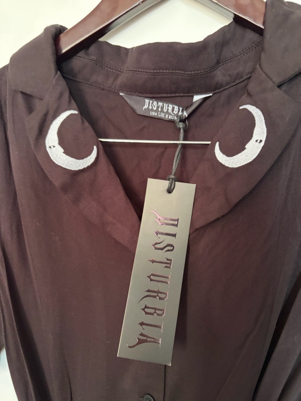NWT Disturbia Luna Button Down Mini Shirt Dress - Picture 8 of 16